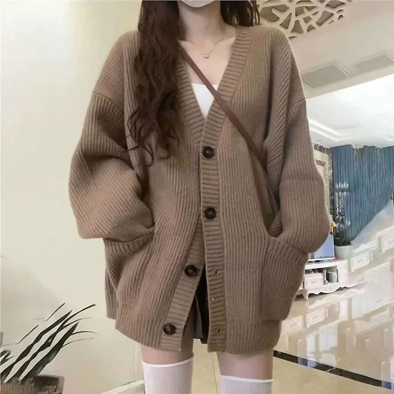 Women’s V-Neck Long Sleeve Cardigan
