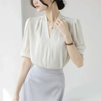 Women’s V-Neck Short-Sleeve Blouse