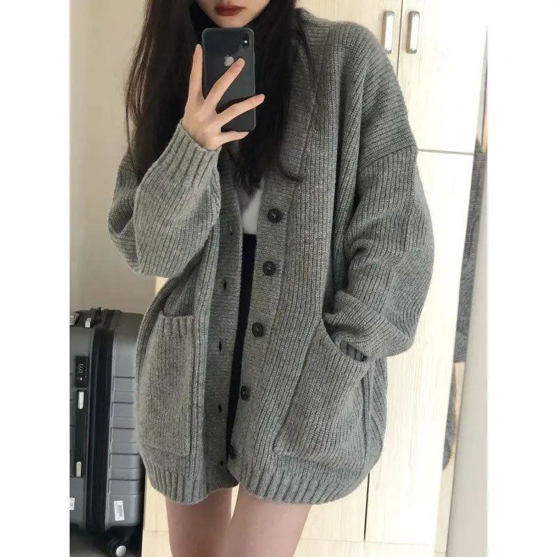 Women’s V-Neck Long Sleeve Cardigan