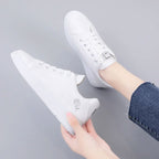 Round-toe Lace-Up Platform Sneakers