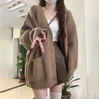 Women’s V-Neck Long Sleeve Cardigan