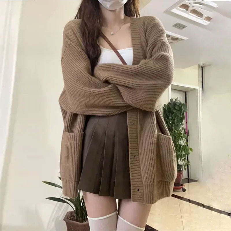 Women’s V-Neck Long Sleeve Cardigan