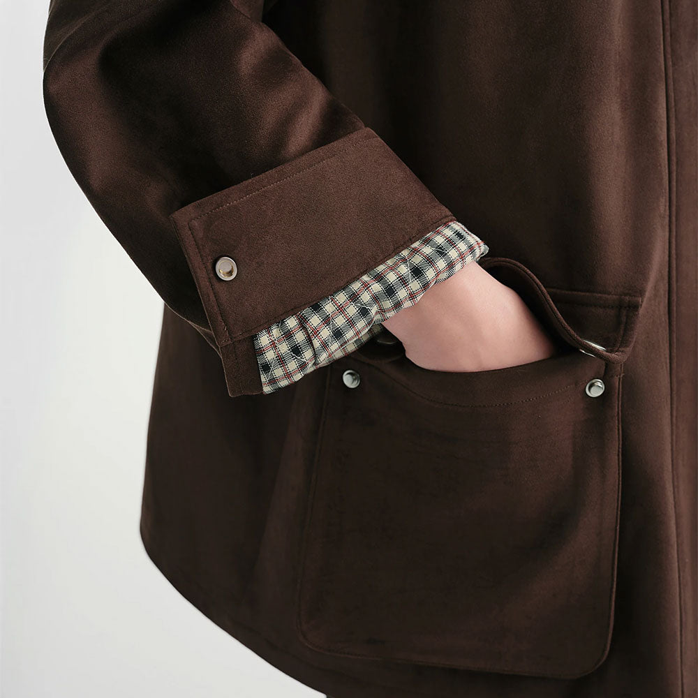 Contrast-Color Cropped Jacket