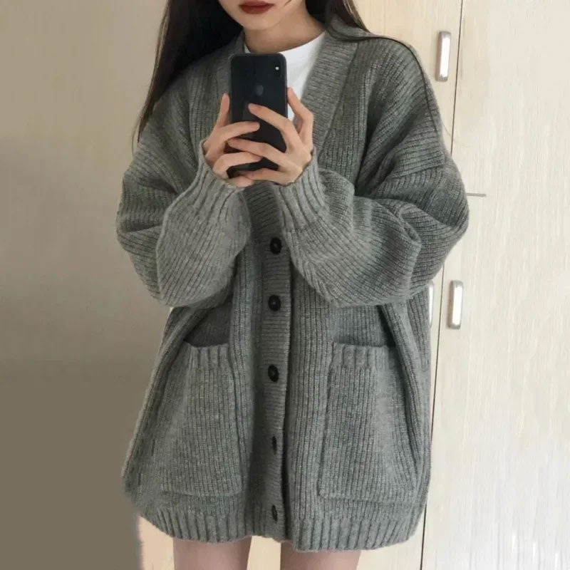 Women’s V-Neck Long Sleeve Cardigan