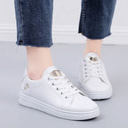 Round-toe Lace-Up Platform Sneakers