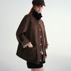 Contrast-Color Cropped Jacket